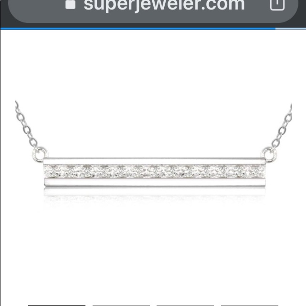 NWT Diamond sterling silver necklace: .13 carat.